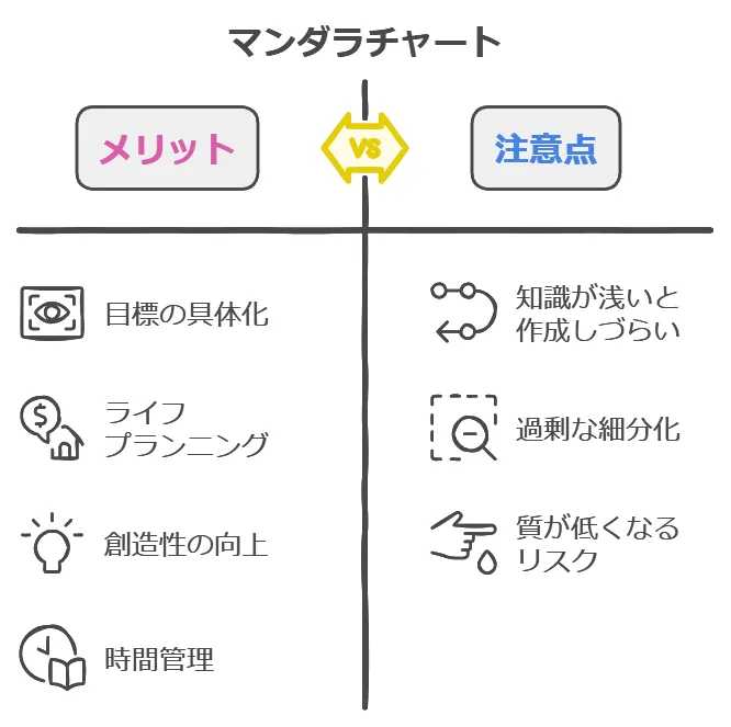 マンダラチャートのメリットと欠点・注意点とは？